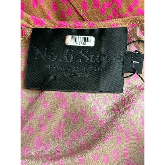 No 6 Store Tan with Hot Pink Dots Ida Jumpsuit 1 Small - Picture 15 of 15